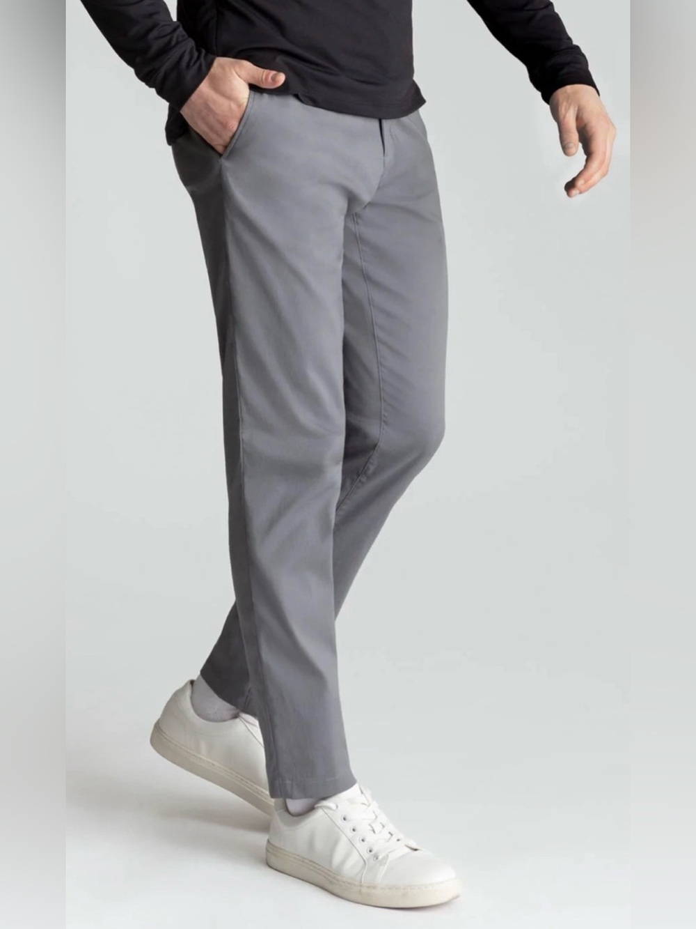 Birddogs Pants 34x30 Boomstick Performance Gray Unlined Chino Stretch Golf